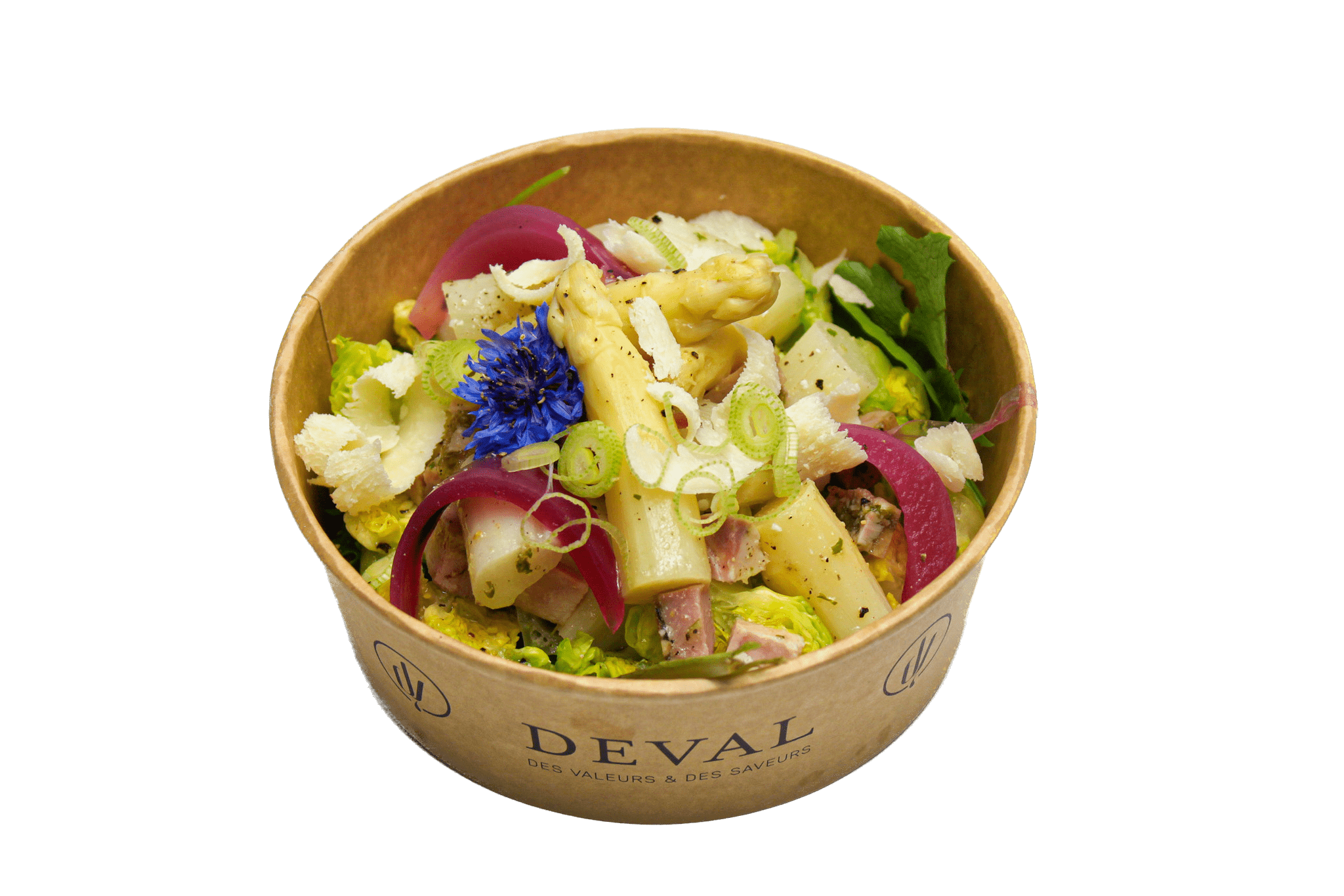 Salade Aux Asperges Des Landes Parmesan Lardons Avec Arrie Re Plan Supprime Min