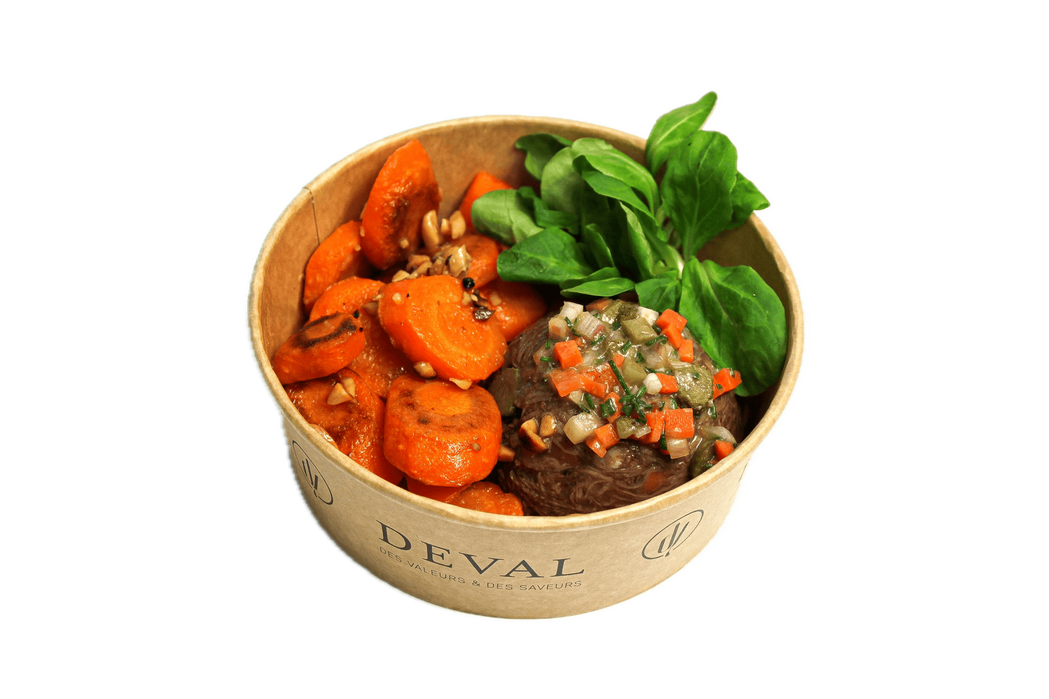 Paleron De Boeuf En Presse Vinaigrette Au Jus De Cuisson Carottes  En Salade Avec Arrie Re Plan Supprime